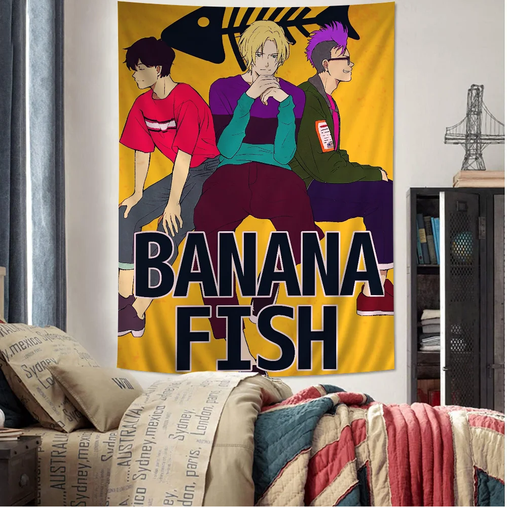 

Anime Banana Fish Tapestry Art Printing Cheap Hippie Wall Hanging Bohemian Wall Tapestries Mandala Art Home Decor