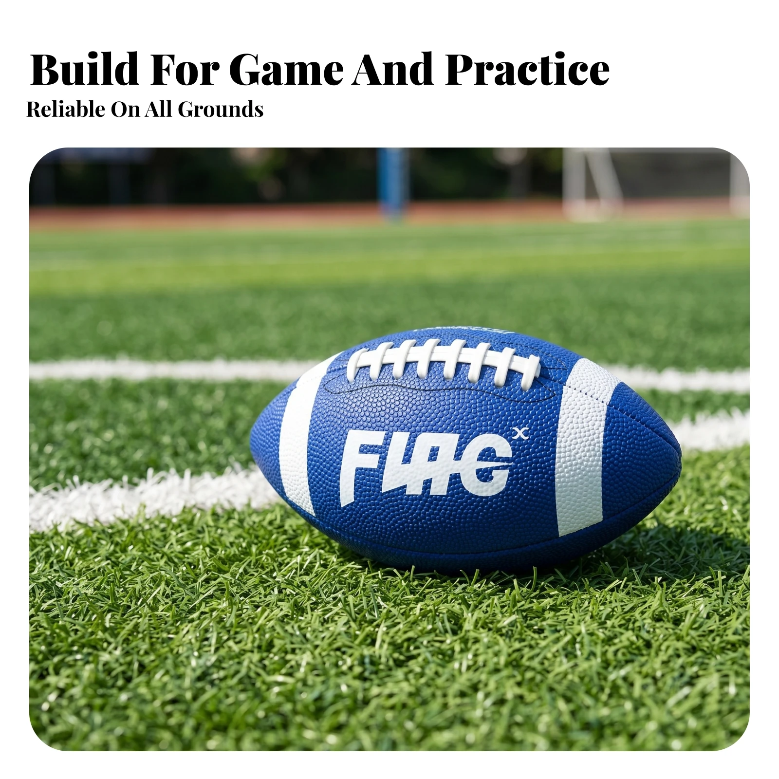 Composite Leather Deep-Pebbled Surface Flag Football Ball Textured Sports Equipment Size 4 Football