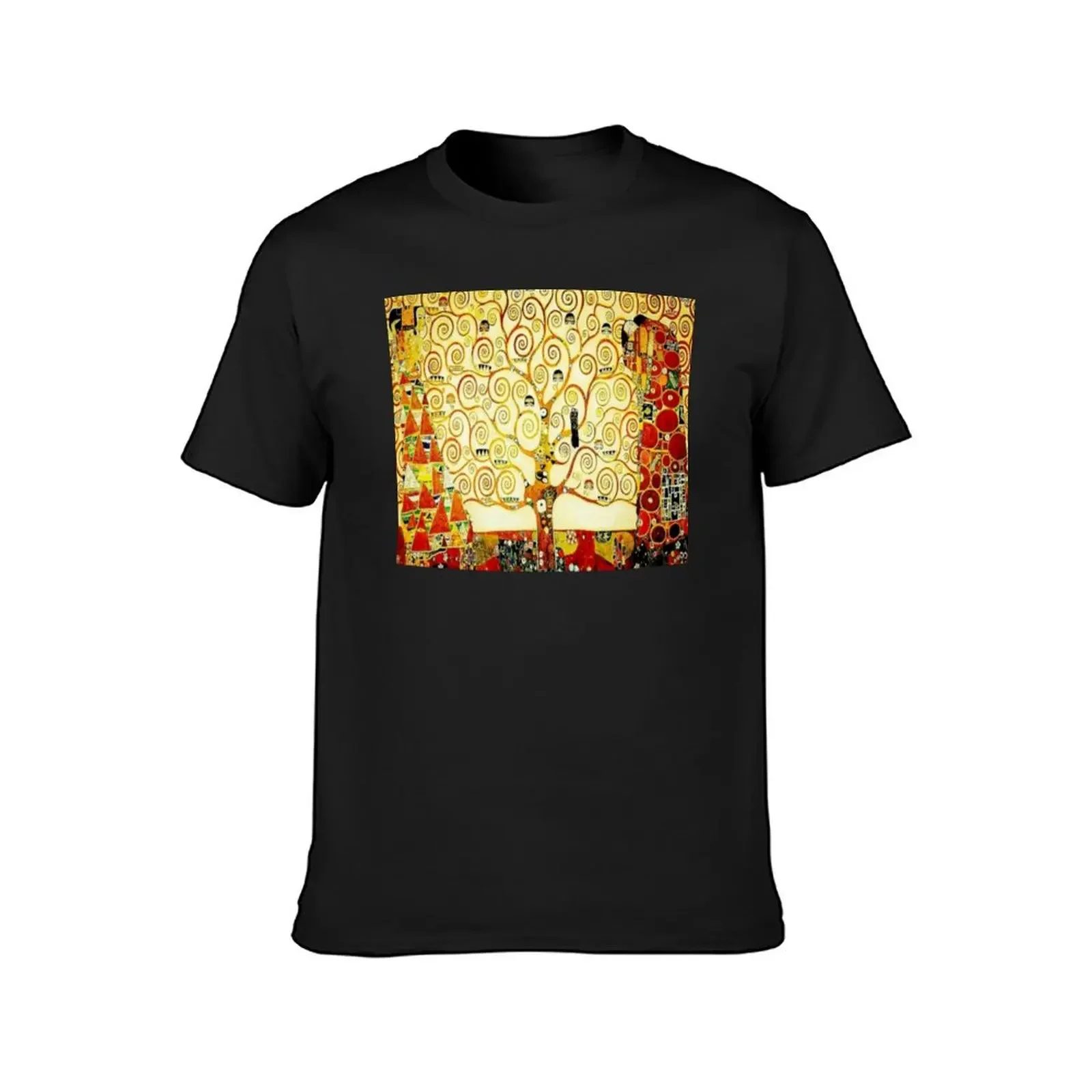 The Tree of Life by Gustav Klimt | Art Nouveau Symbolism T-Shirt Short sleeve tee graphic t shirts plain men tshirt