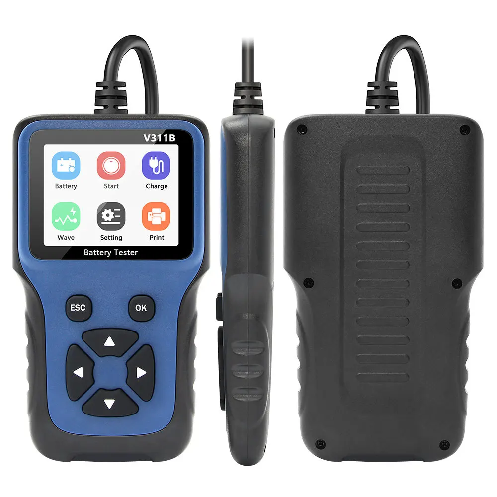 V311B Portable 12V Car Battery Tester Professional Automotive Vehicle Battery Diagnostic Testing Tool Auto Battery Analyzer