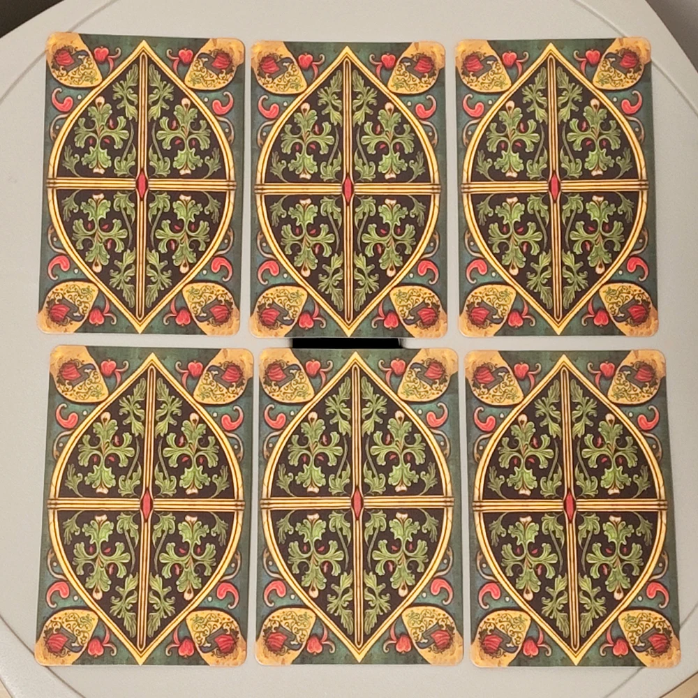 Stampato su cartoncino doppio rilievo 350GSM Mazzo Oracle Lenormand medievale 9 * 6 cm 36 carte