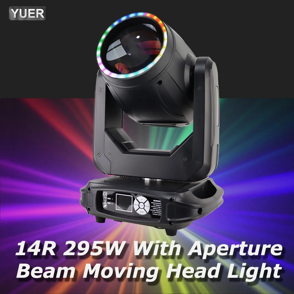 YUER NEW With SMD Aperture 295W 14R Beam Moving Head Lighting 8+16+24 Prism Rainbow Stage Effect Light For DJ Disco Party Bar