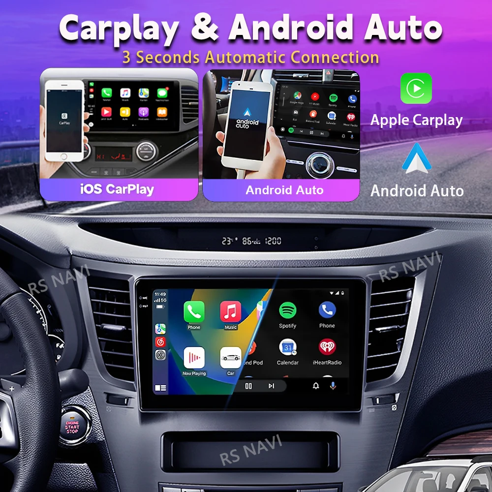 Android 16 Carplay Car Radio Multimedia Player For Subaru Outback 4 BR Legacy 5 2009 - 2014 LHD Auto Autoradio Stereo Head Unit