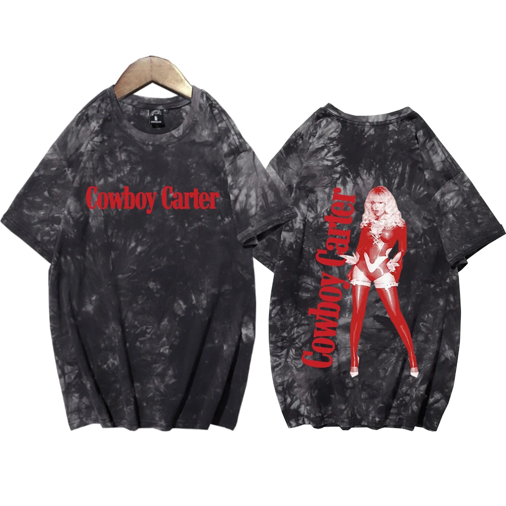 Beyonce Cowboy Carter 2025 Tie Dye Shirts Unisex Round Neck Short Sleeve Tee