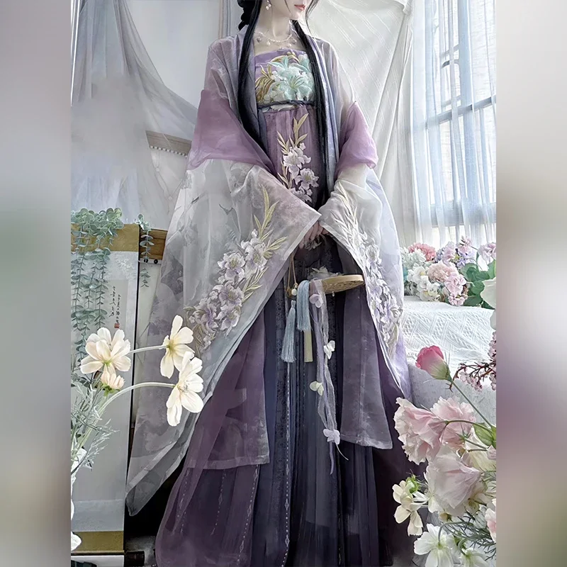 Hanfu Dress Women Chinese Traditional Vintage Hanfu Folk Fairy Dress Tang Dynasty Ancient Dress Princess Dance Wear Cosplay