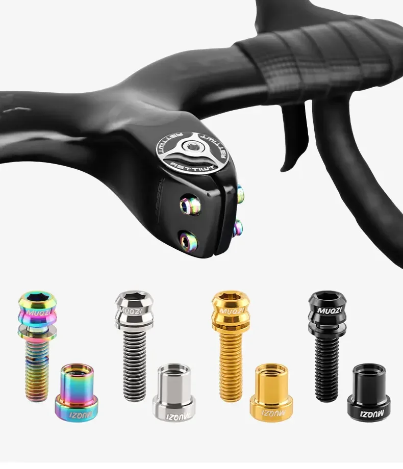 MUQZI Titanium Screw M5x17 19mm Stem Bolt Road Bike Handlebar Stem Bolt