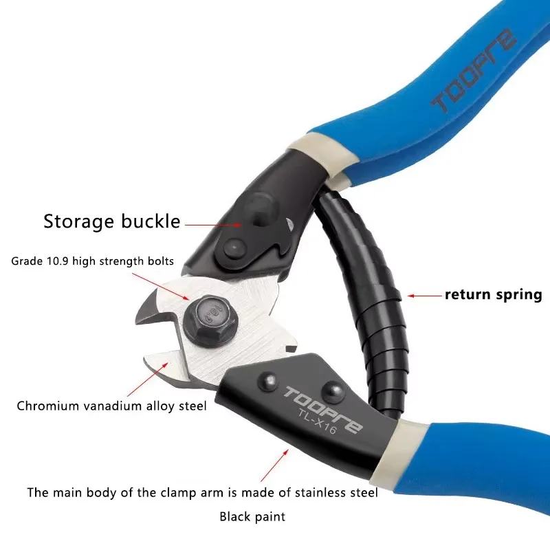 TOOPRE Multi-Function Bicycle Cable Hose Pliers Steel Wire Cutter Brake & Shift Cable Pincers Sharp Tongs for Cycling Repair Too