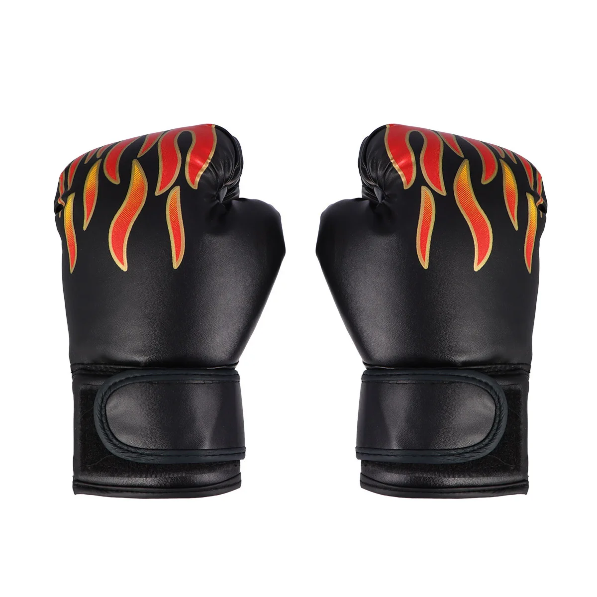 

Breathable PU Boxing Gloves for Flame Pattern Design Ideal for Cardio Training Tear Resistant with Adjustable