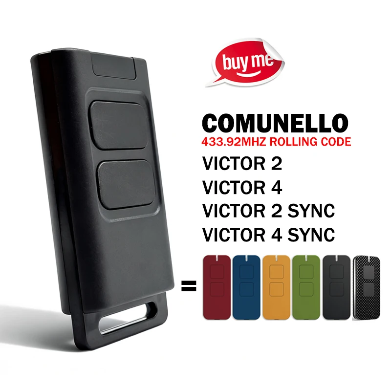 ข้อเสนอพิเศษใหม่ COMUNELLO VICTOR 2 RC / VICTOR 4 RC SYNC 433.92MHz รีโมทควบคุมประตูโรงรถ / ประตูรั้วแบบโรลลิ่งโค้ด