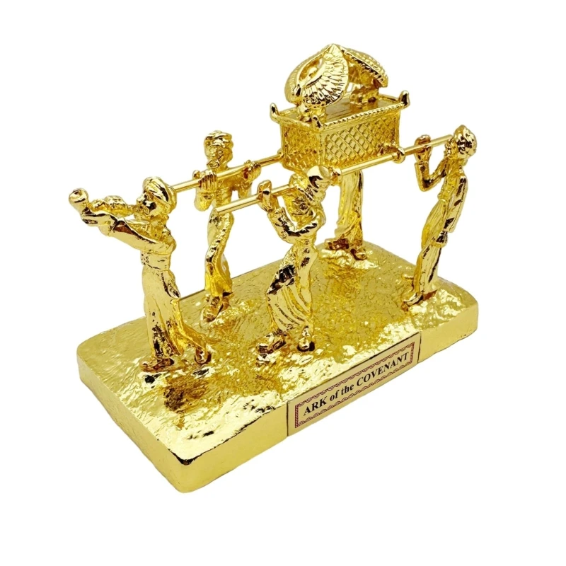 Ark Of The Covenant Replicas Statue Gold Plated With Ark Content Aaron Rod Decorative Sculptures For Home