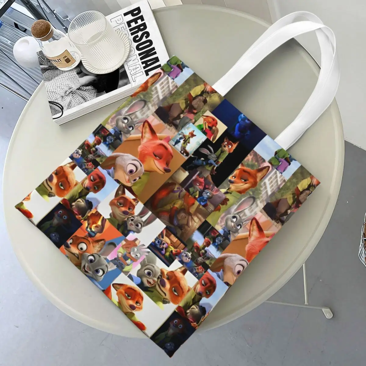 Judy And Nick Zootopia Tote Bags Women Handbag Foldable Student Rabbit Shoulder Bag Reusable Grocery Bag