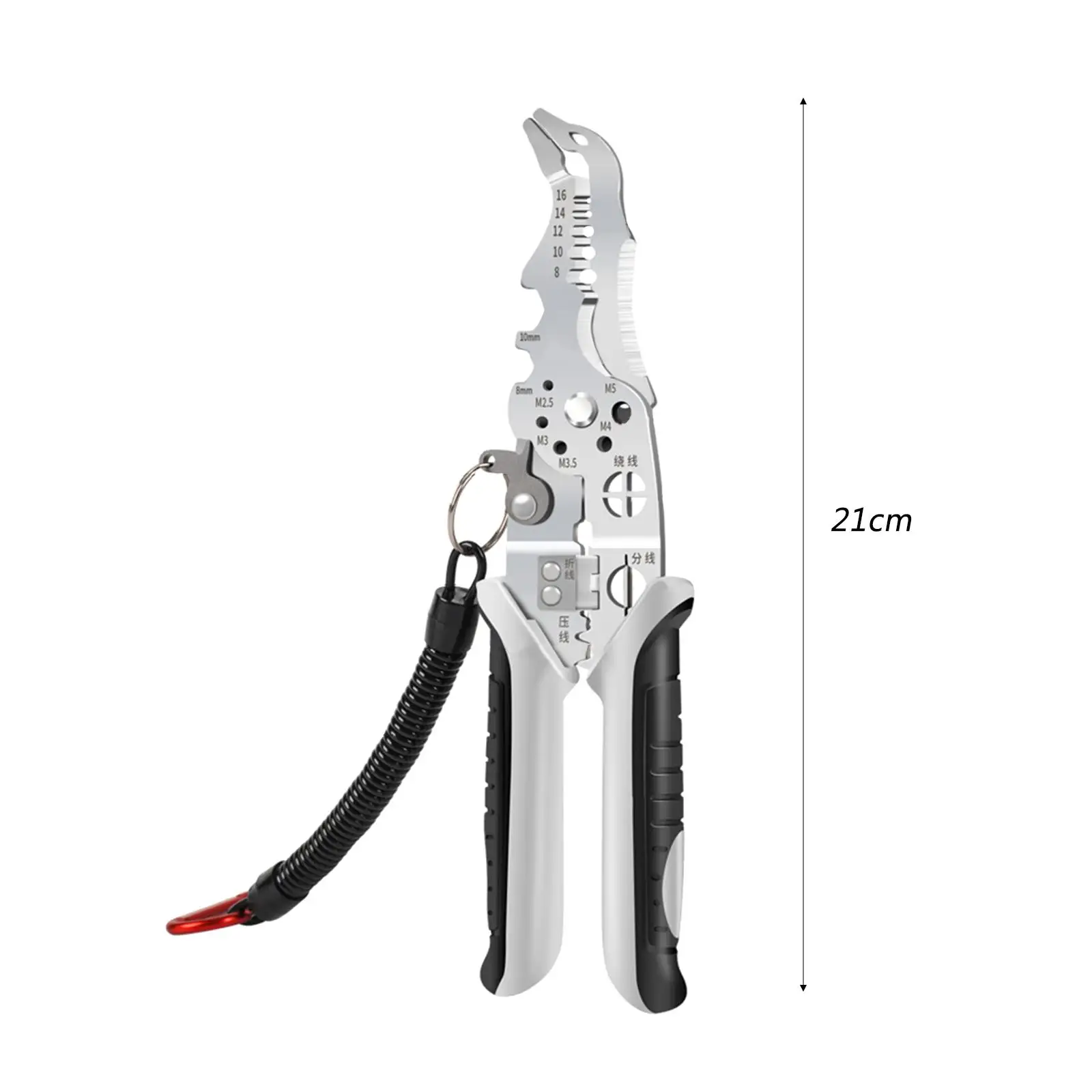 

Wire Stripper Tool Wire Cutter Stripper Cutting Winding Splitting Pulling Electricians Durable Wire Pliers for Wrench Crimping