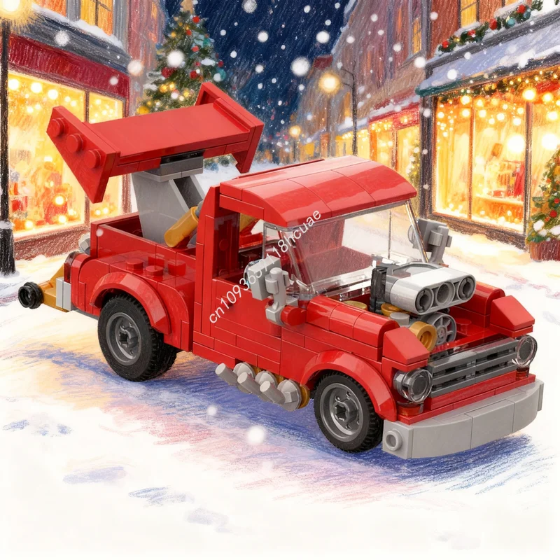 

239pcs MOC Pickup Dragster City Traffic Model Building Toys Christmas Gift Blocks Architecture DIY Education Creative Idea