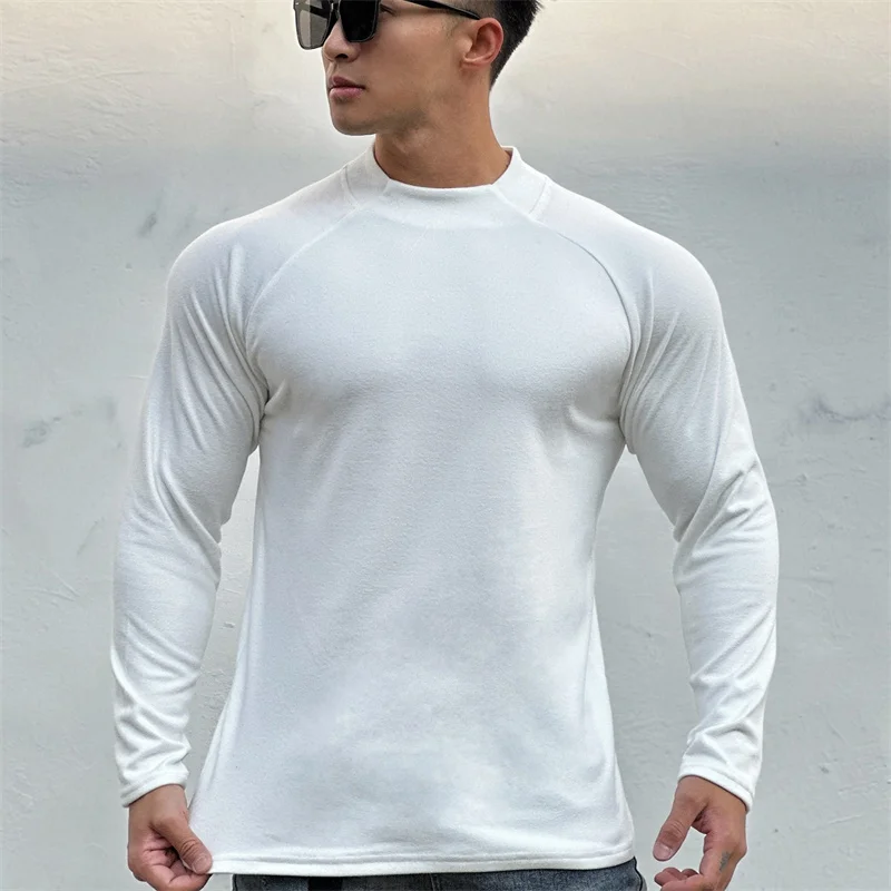 New spring autumn round neck men T-shirt sports long sleeve shirt loose pullover muscle fitness Sweatshirt Training T-shirt tops