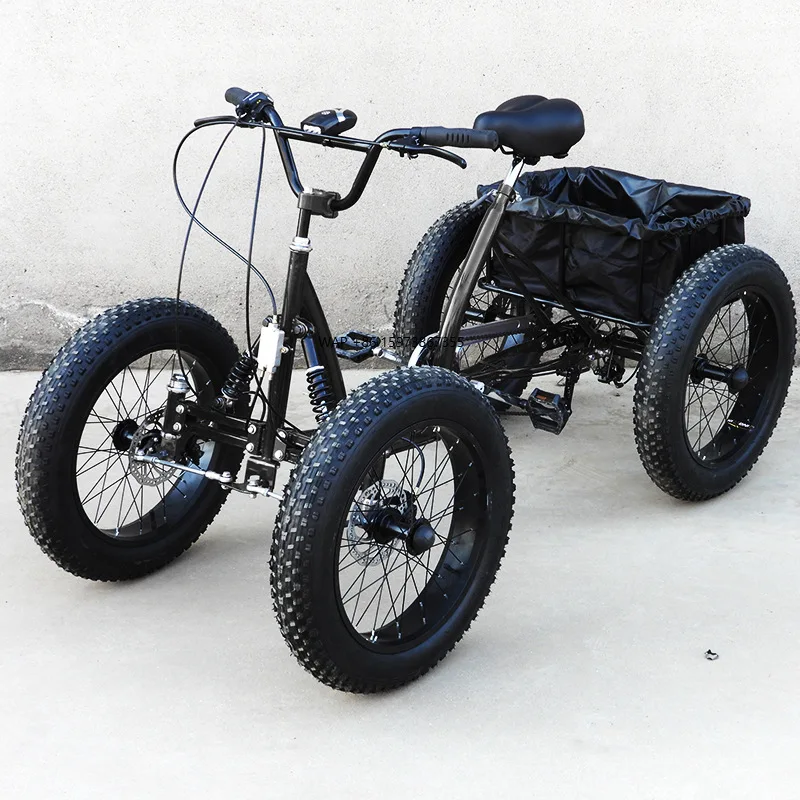 

Freight Bicycles Fat Tire Off-road Pedals Four Wheeled Bicycles Three Wheeled Snow Four Wheeled Bicycles