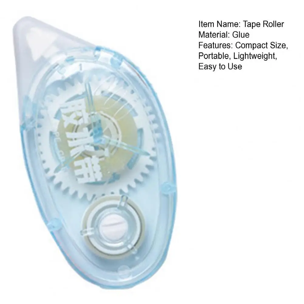 10 M Double Sided Tape Roller Mess-Free Application Compact Size Portable Adhesive Scrapbook Tape Dispenser Runner Office Supply