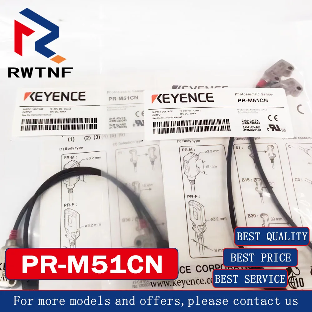 Brand New Genuine PR-M51CN KEYENCE M8 ultra-miniature built-in photoelectric sensor, 100% original warehouse stock