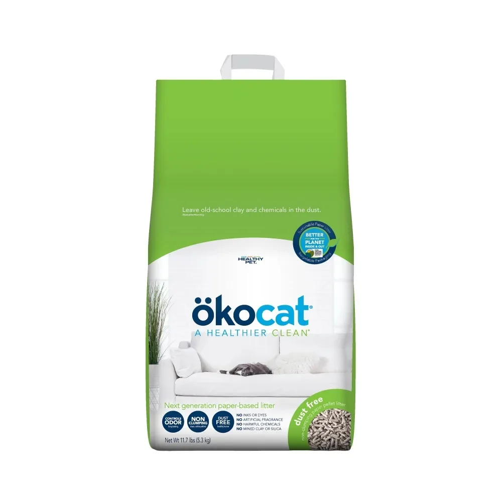 

Dust Free Cat Litter, Non-clumping Paper Pellet, Unscented, 11.7 lbs