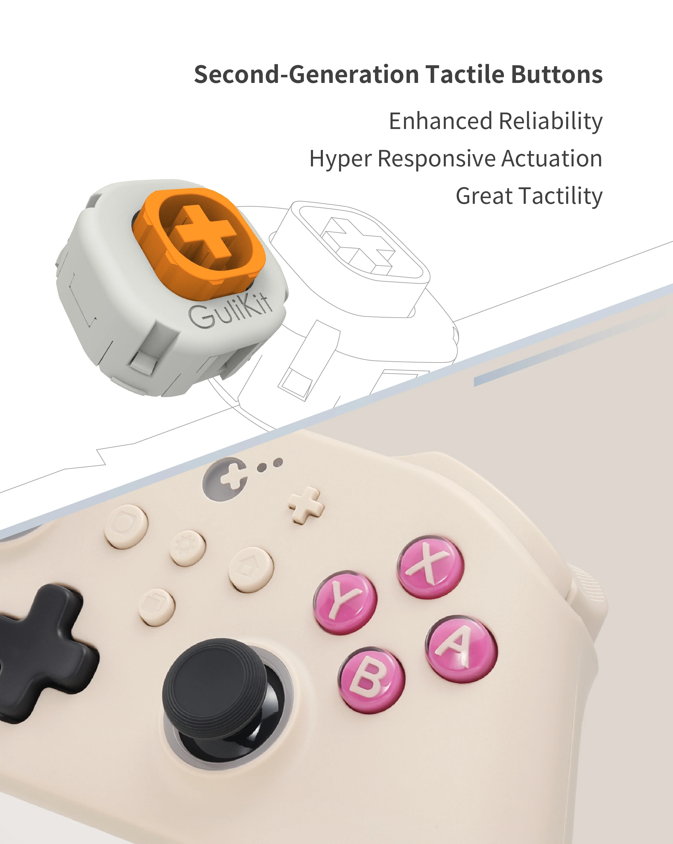 GuliKit KK3 Pro Controller mit Hall-Effekt-Joysticks und Auslöser KingKong 3 NS38 Gamepad für Windows Nintendo Switch Android iOS – Detail 9