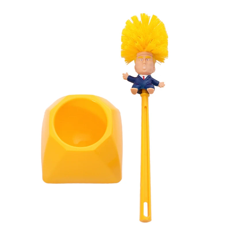 Cepillo de inodoro en forma de Trump, Nuevo limpiador de inodoro de plástico duradero para el hogar, limpieza de WC, Borstel, cepillos, Herramientas de limpieza
