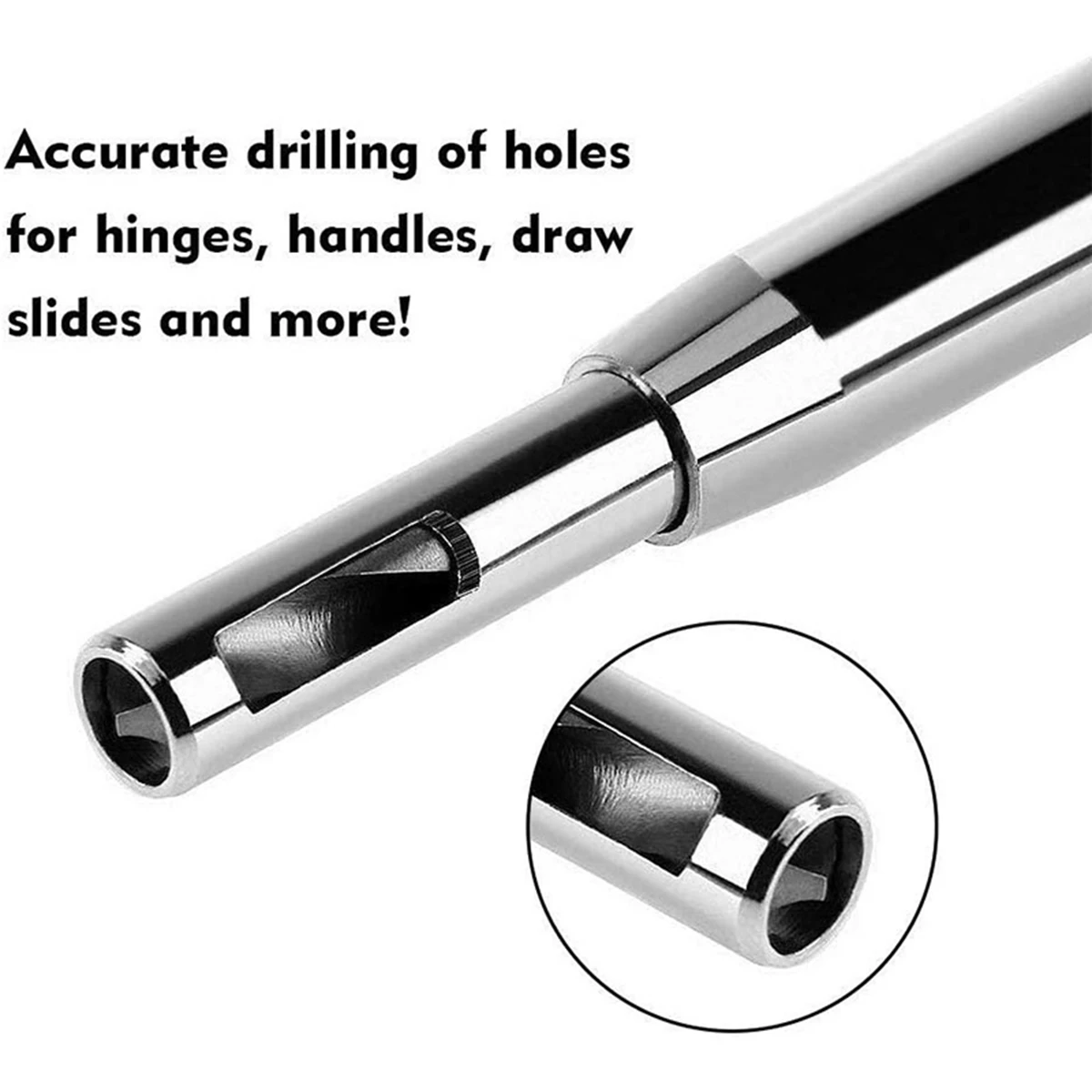 GTBL 3/8 นิ้ว Pocket Hole เจาะบิตความลึก Stop Collar 5 PCS Self Centering บานพับ Tapper Core เจาะชุด Bit