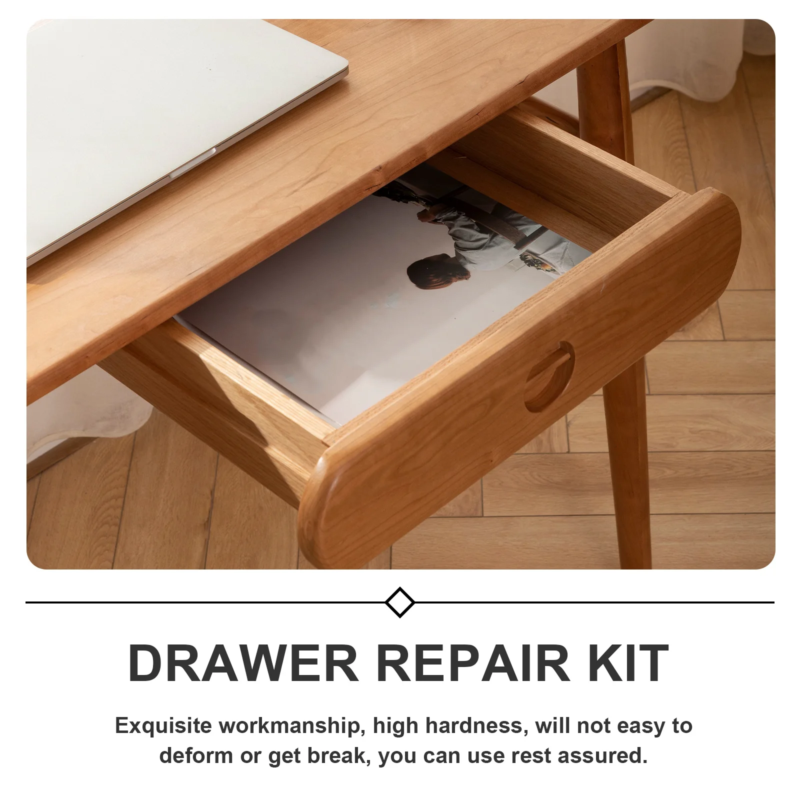 

50Pcs Drawer Sagging Wedge Repair Kit Durable Iron Screws Furniture Bottom Reinforcement Angle Corner Code Drawer Sagging Wedge