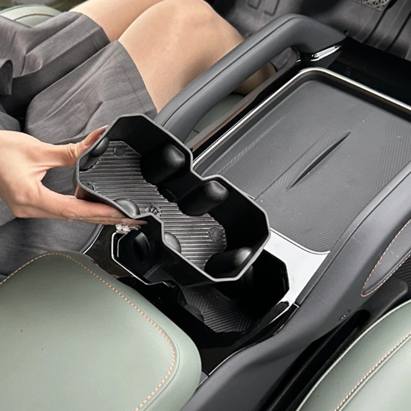 

For Chery Jaecoo 6 J6 ICAR 03 2024-2026 ABS Black Center Console Cup Holder Organizer Interior Car Accessories