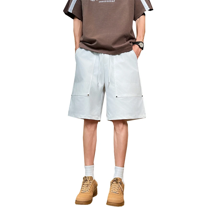 

Qui Dry Workwear ort Pants Men's Summer Thin Five-Point Loose Large Size Casual Straight Leg mid Waist Youth Faion