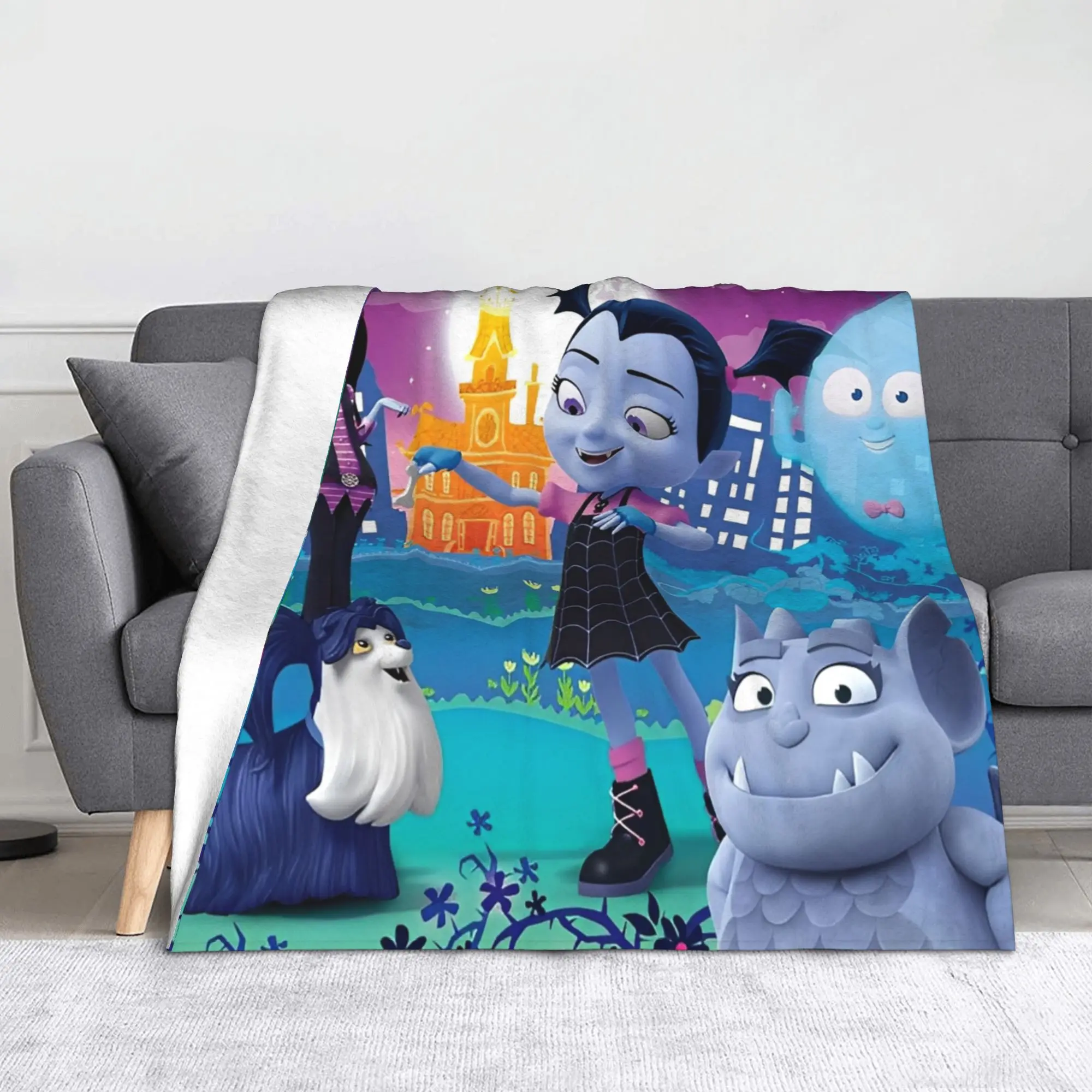 Vampirina في سن المراهقة مصاص دماء بطانية سوبر لينة الدافئة رمي البطانيات للأريكة 50x60 بوصة متعددة الحجم الفراش يلقي #1