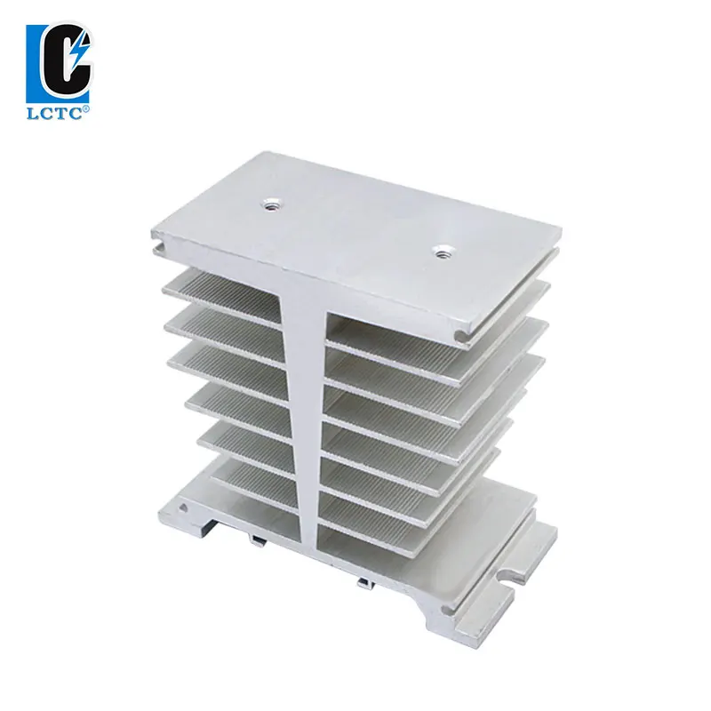 LCTC SSR Radiator 90A 100A F-50 Aluminum Heat Sink For Single Phase Solid State Relay DIN Mounted