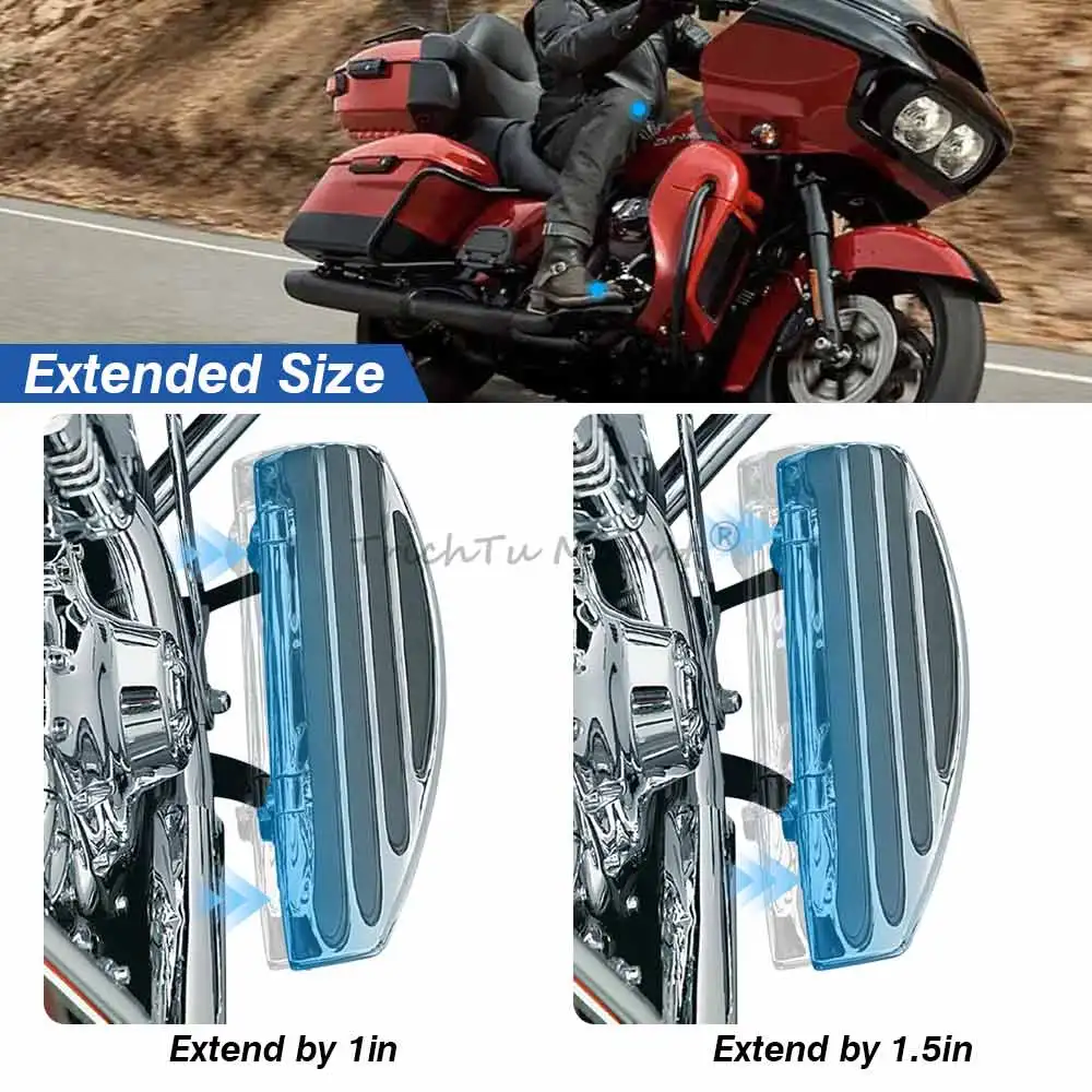 Motorcycle Driver Footrest Floorboard Extension Spacer Kit For Harley Touring Road King Street Electra Glide 2009-UP Accessory