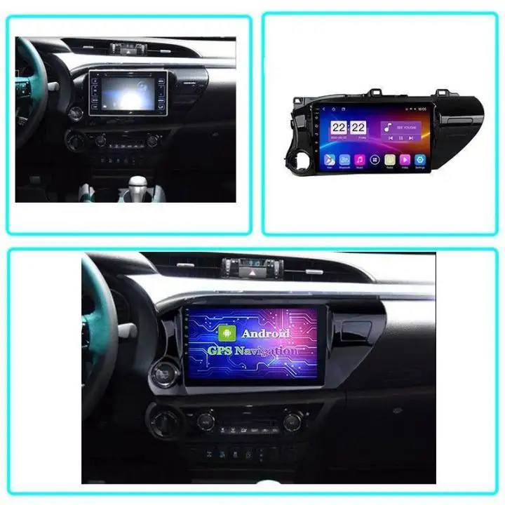 

Android 2 Din Stereo for Toyota Hilux 2016 - 2030 Car Radio with Screen Multimedia Player Navigation GPS Head Unit Autoradio