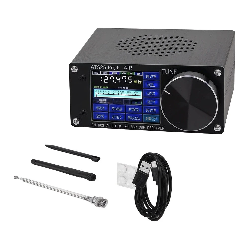 ATS25 Pro+AIR All Band Radio Receiver 118-135.975MHz For FM SW SSB For MW LW AIR For Spectrum Scanner With BNC Interface For Ham