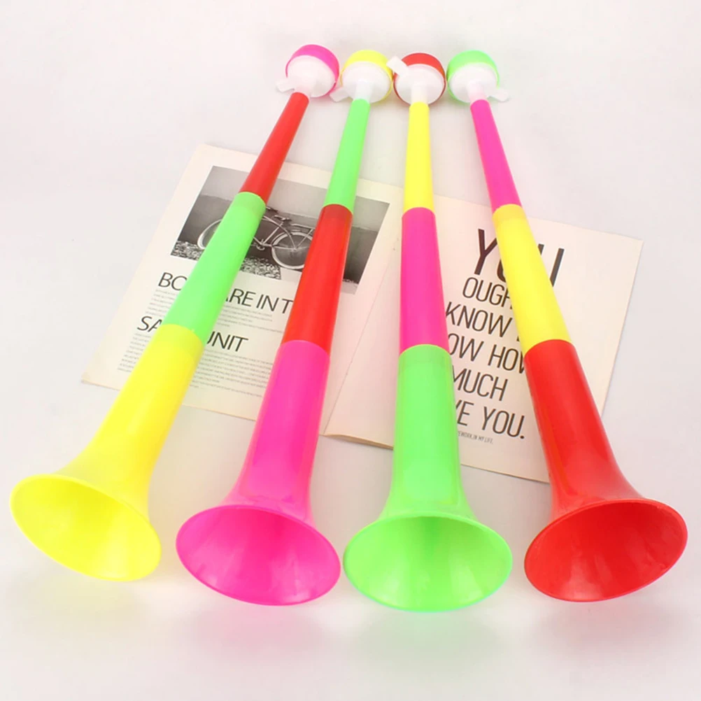 

4pcs Plastic Telescopic Horn Party Noise Makers Soccer Football Games Durable Cheer Props Portable Favors