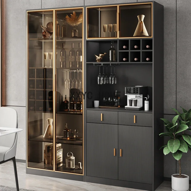 Ranking Living Room Cabinets Storage Clothes Glass Luxury Display Cabinet Kitchen Bathroom Credenza Vitrine Furniture HD50GZ