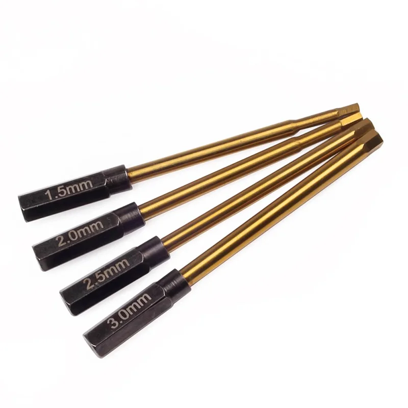 4-in-1 مجموعة مفك سداسية 1.5 2.0 2.5 3.0 مللي متر مناسبة لطائرة بدون طيار Fpv/سيارة التحكم عن بعد/طائرة هليكوبتر/نموذج طائرة/أداة إصلاح نموذج باخرة