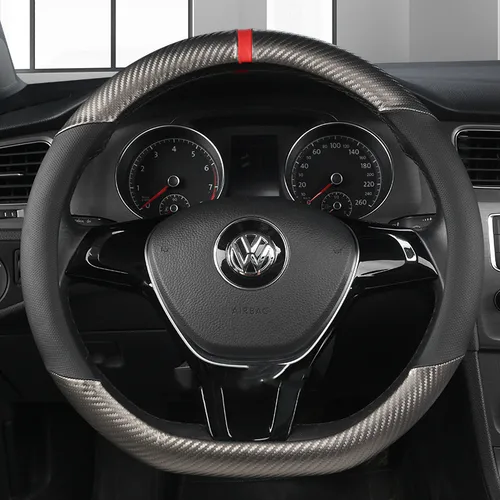 Imagen 2 del producto Protector Universal para volante de coche en forma de D, decoración antideslizante transpirable para coche, accesorios adecuados para cubierta de volante de 37-38cm