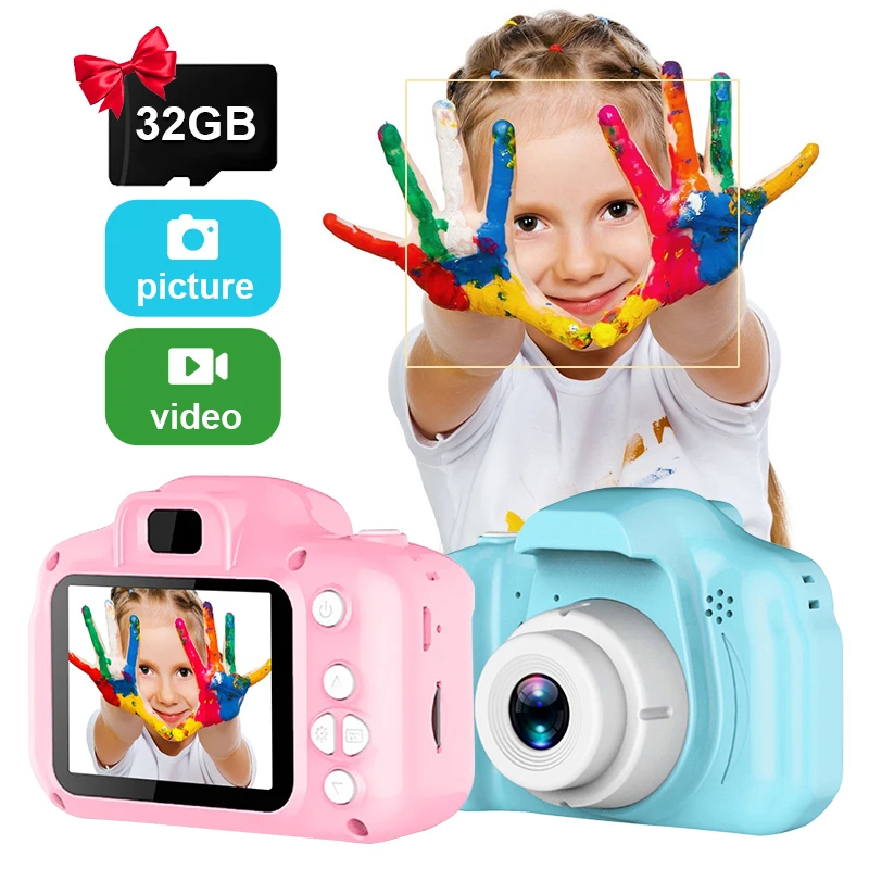 Mini cámara Digital para niños, juguetes educativos para niños, regalo de cumpleaños, cámara de Video de proyección 1080P