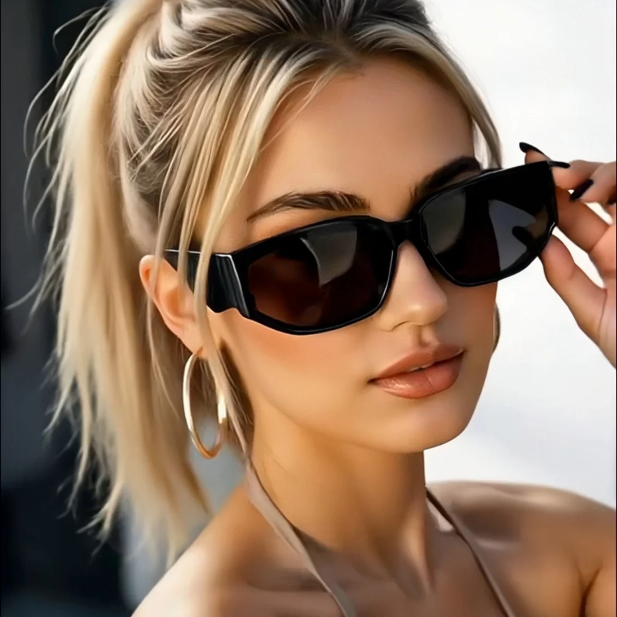 1 Stück europäische und amerikanische Retro-Sonnenbrille für Herren und Damen, trendige vielseitige Sommersonnenschutz und UV-Schutz fr