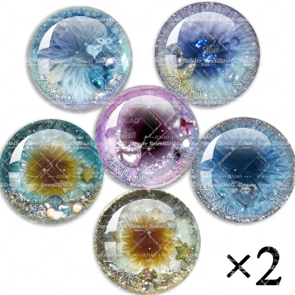 Blyth Doll Eyes BJD Eyes Glass Cabochon MIX Pupil Eye10MM-40MM Round Eye Toys Jewelry Making  Accessories Wholesale MS001