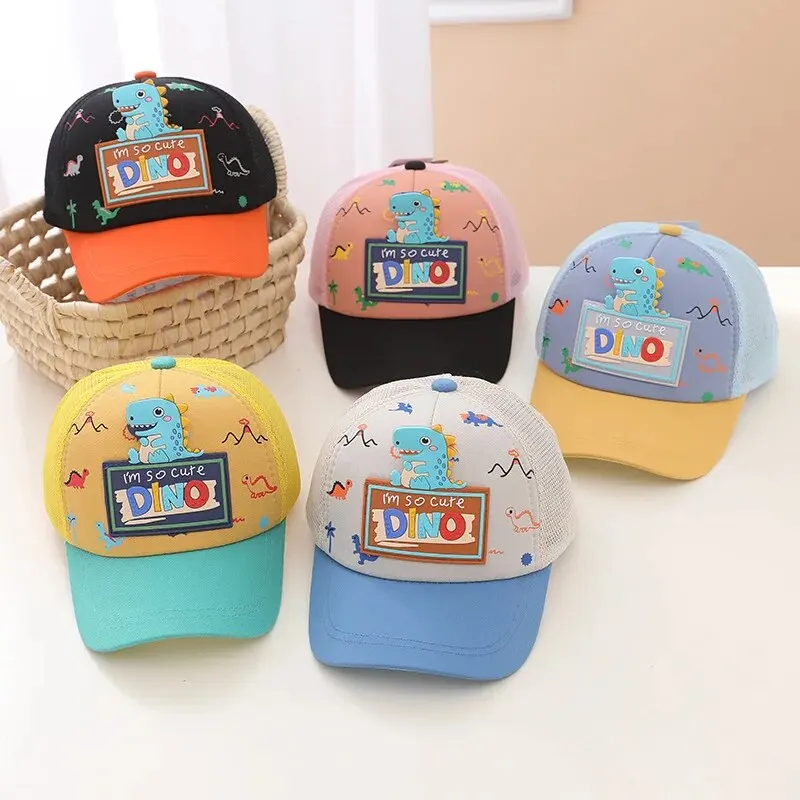 Cute Cartoon Dinosaur Baby Hat For Boys Girls Kids Baseball Cap Adjustable Outdoor Sun Hat