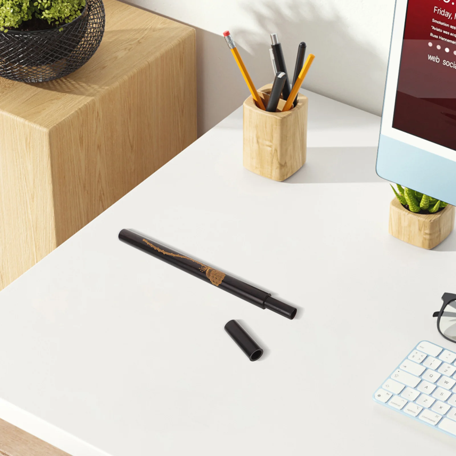 أنبوب تخزين العصي الخشبية، منظم الخيزران المحمول، حامل البخور الصيني، حاوية عصا الرائحة - عصا البخور