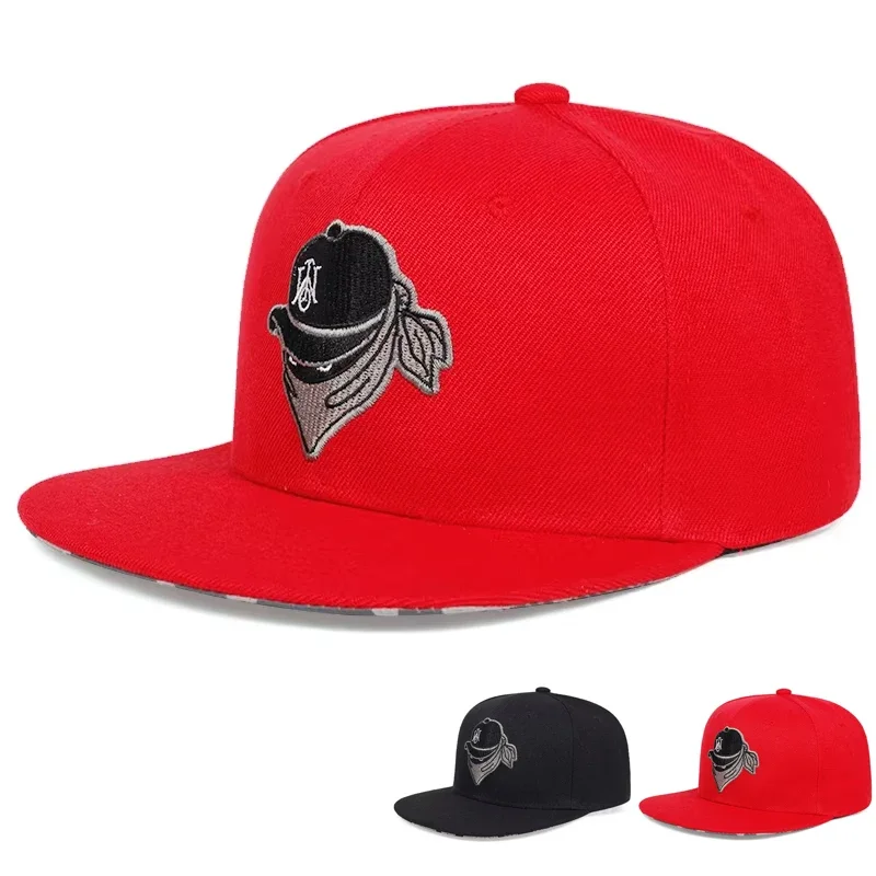 Unisex Baseballkappen mit Masken-Stickerei für Frühling und Herbst, Verstellbare Casual Hip-Hop Trucker Caps, Sonnenschutz-Hut