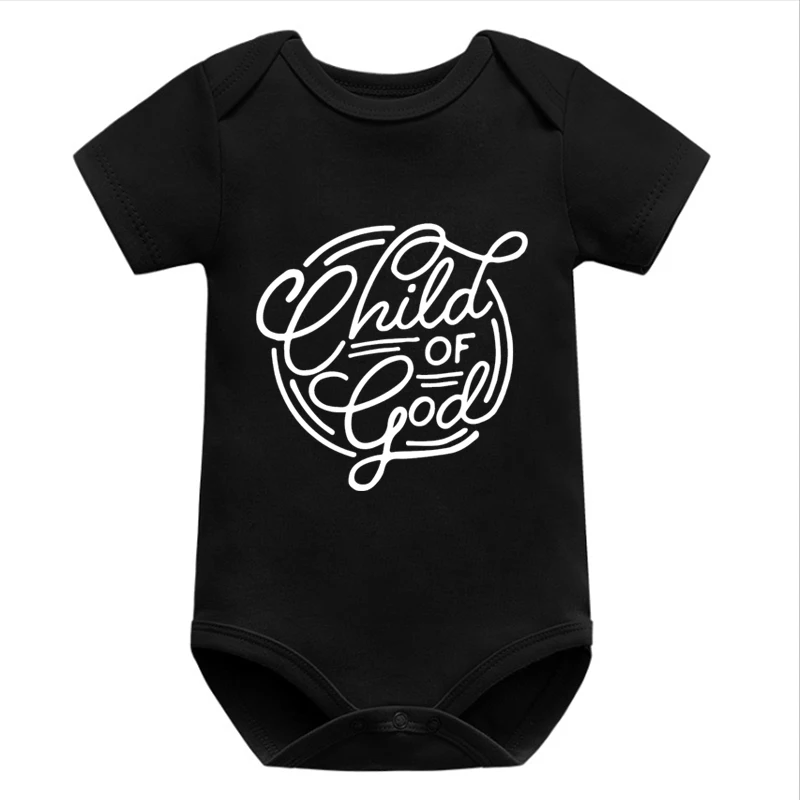 

God Bodysuits Cotton Christian Baby Onesie Jesus Easter Kids Shirts Religious Newborn Faith Shirt Christian Baby Romper