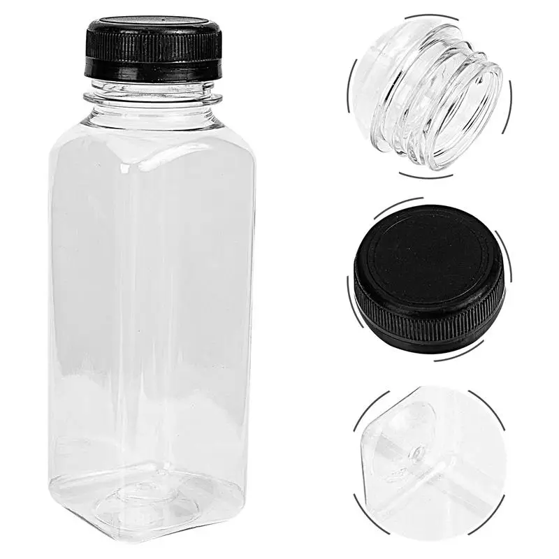 

8pcs Juices Bottle Fresh Juice Bottles Beverage Bottles Clear Milk Bottles Beverage Storage Bottle Coffee Bottles Supplies NEW