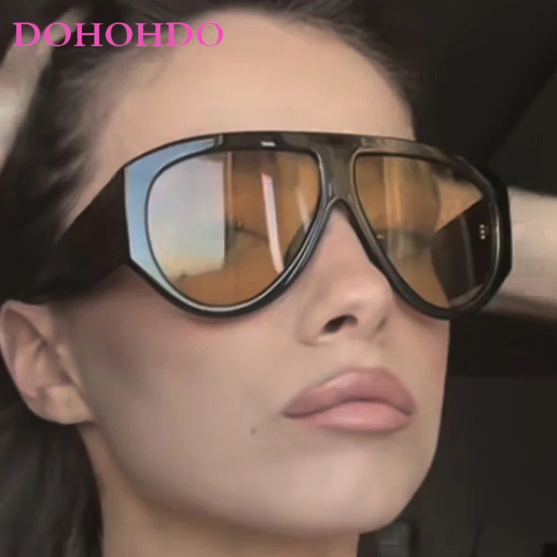 

Luxury Brand Designer Oversized Pilot Sunglasses Women Fashion Vintage Sunglasses Men Travel Female Eyewear UV400 Gafas De Sol