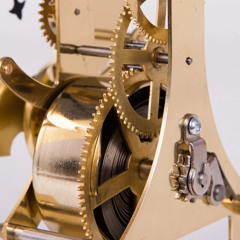 Zeitmesser-Mechanismus, reines Kupfer, Skelett-Uhrwerk, europäische Metall-Tischuhr