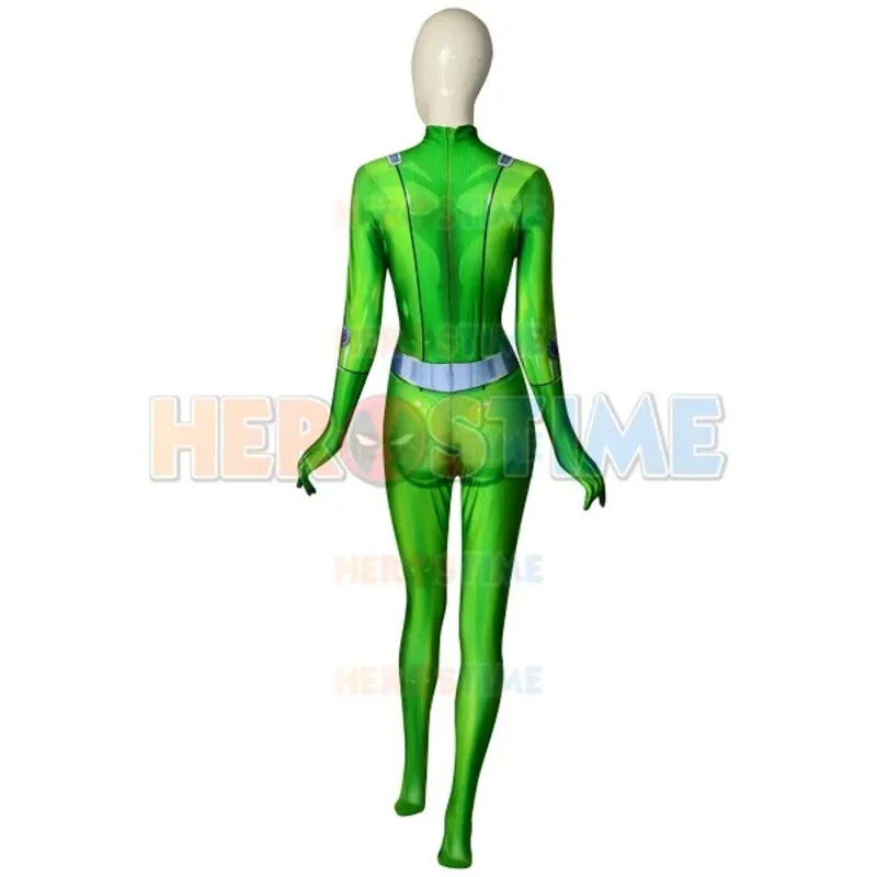 Totaal spionnen! DyeSub Afdrukken Vrouw Cosplay Kostuum Mandy Clover Sam Alex Superheld Cosplay Zentai Catsuit Hot Koop BS3696