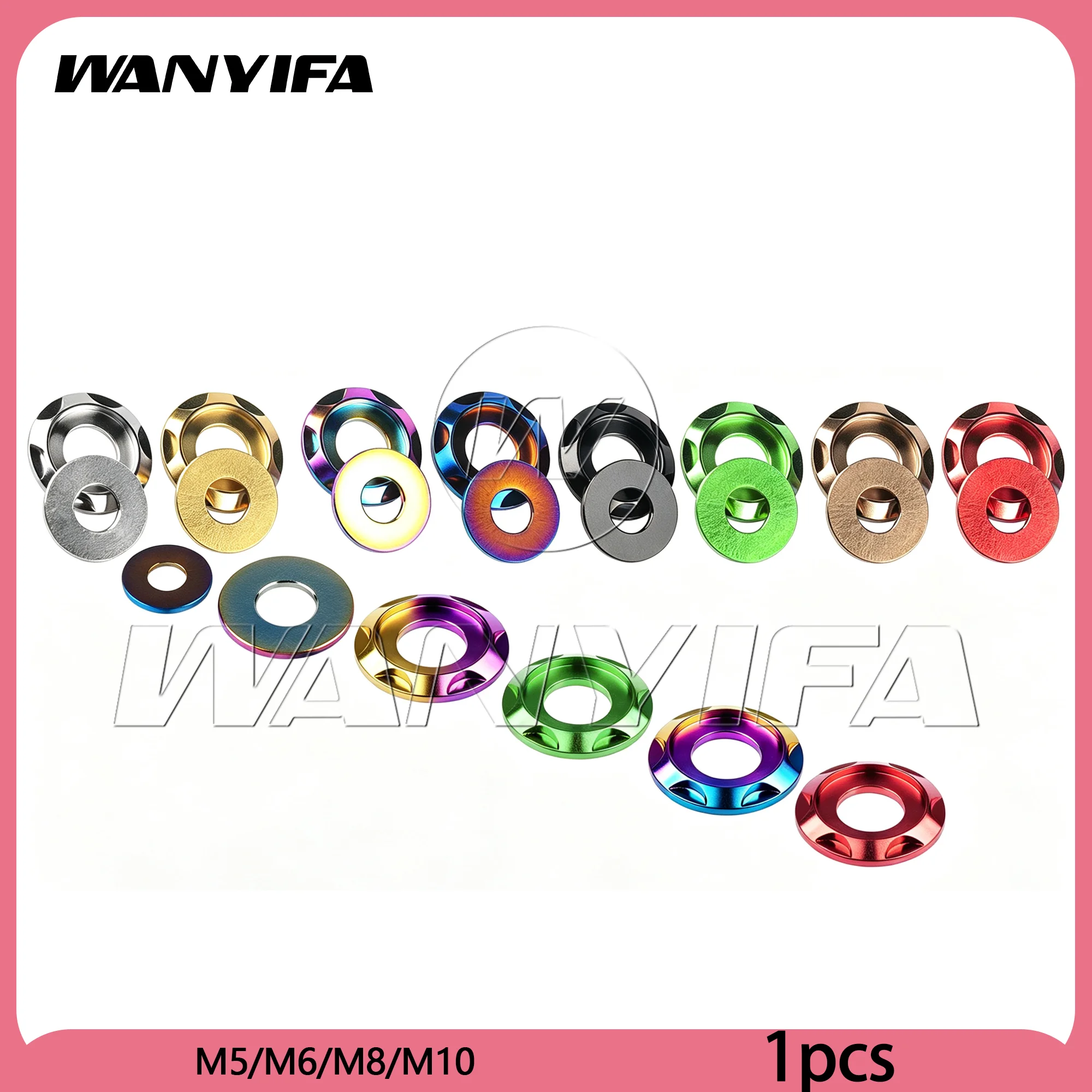 Wanyifa  Titanium Washer  M5/M6/M8/M10 Decorative Stepped Washers For Motorcycle Bicycle And Car Modification Fasteners