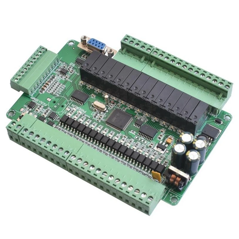 Placa de Control Industrial PLC, controlador programable Simple, tipo FX3U-30MR, soporte de comunicación RS232/RS485